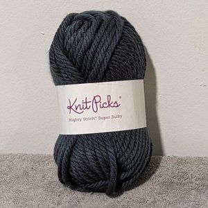 YARN Wool Acrylic Gray Ash Knit Picks Mighty Stitch Super Bulky FULL SKEIN